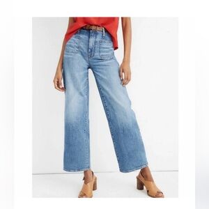Madewell Patch-Pocket Wide Leg Crop Jean